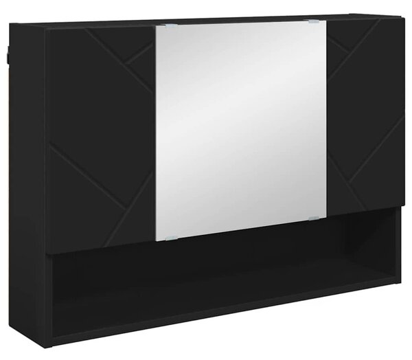 VidaXL Fürdőszoba bútor szett 5 db Fekete 35 x 30 x 192 cm