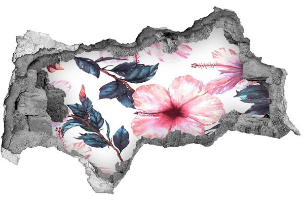 3d fali matrica lyuk a falban Hibiszkusz