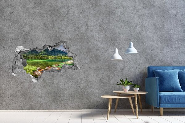 3d fali matrica lyuk a falban Csónakok a tavon