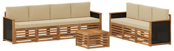 VidaXL Ülőgarnitúrák párnával 8 pcs Tömör Akácfa