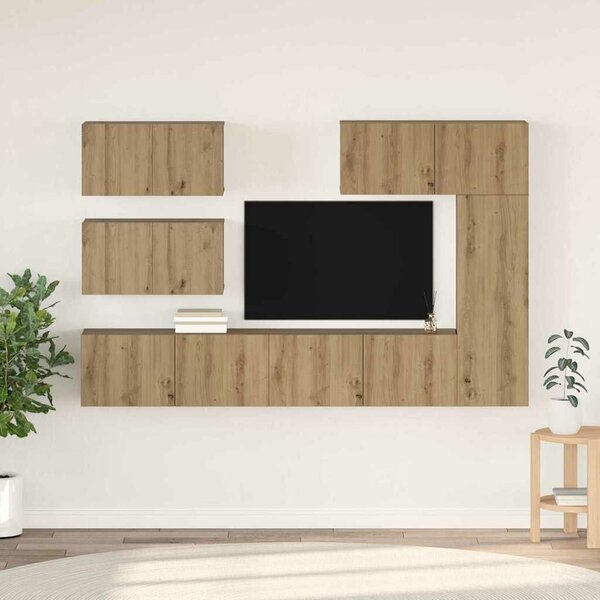 VidaXL TV szekrény garnitúra 6 pcs Artisan tölgy Faanyag