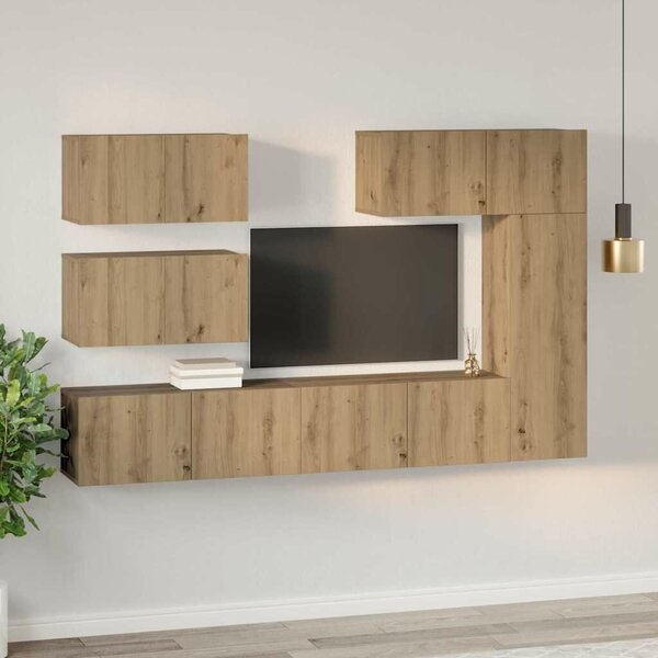 VidaXL TV szekrény garnitúra 6 pcs Artisan tölgy Faanyag