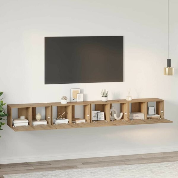 VidaXL TV szekrény garnitúra 4 pcs kézműves tölgy 60 x 30 x 30 cm