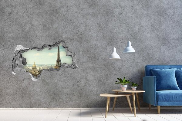 3d fali matrica lyuk a falban Párizsi eiffel-torony