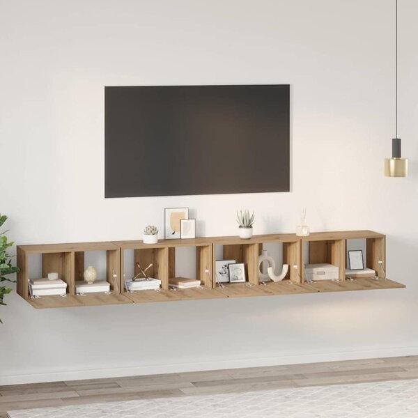 VidaXL TV szekrény garnitúra 4 pcs kézműves tölgy 60 x 30 x 30 cm