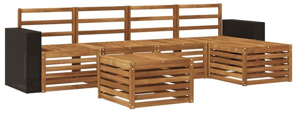 VidaXL Kültéri kanapé szett 6 pcs Természetes