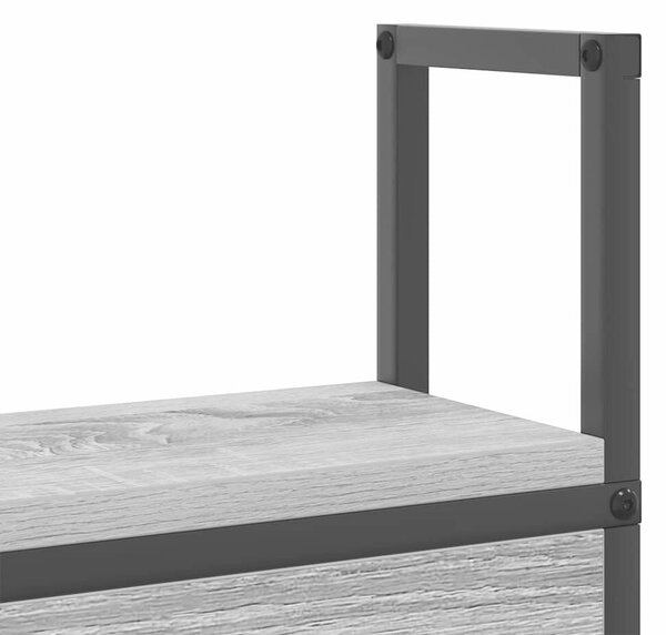 VidaXL Tárolós Fejtámla Töltő Állomással Szürke sonoma 180 cm Faanyag