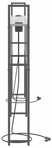 VidaXL Tárolós Fejtámla Töltő Állomással Szürke sonoma 180 cm Faanyag