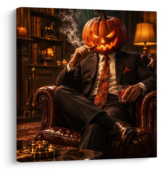 Kép halloweeni elegáns úriember szivarral