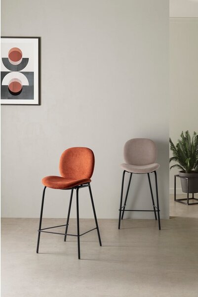 Bézs bárszék szett 2 db-os (ülésmagasság 65 cm) Cori – Marckeric