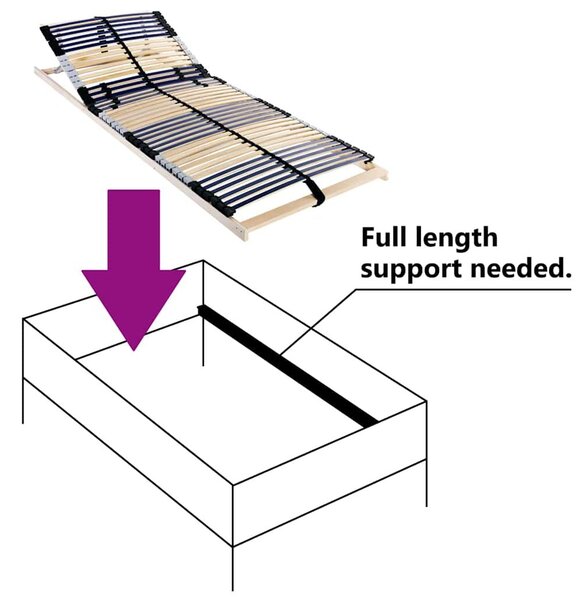 VidaXL Lécalap Barna 80 x 190 cm Tömör bükkfa