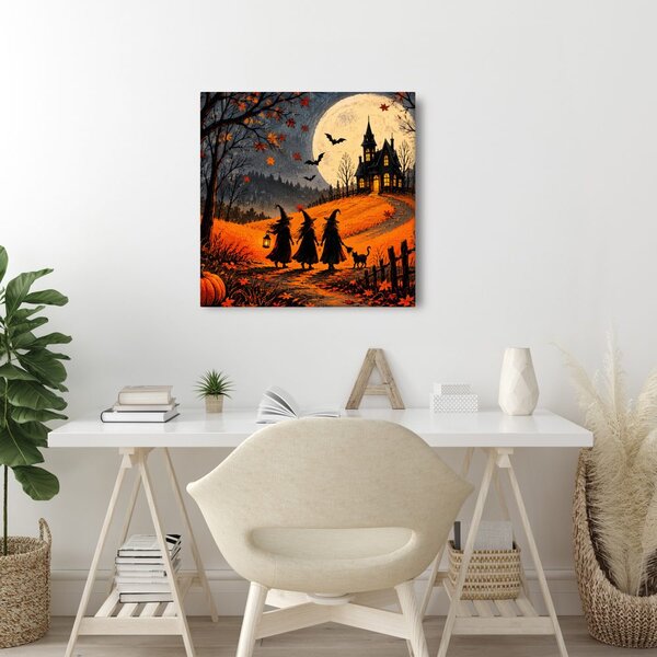 Kép halloweeni út a sötét házhoz