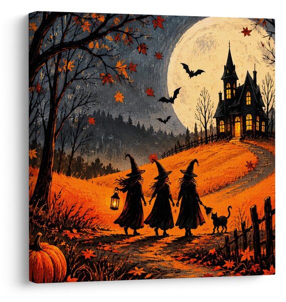 Kép halloweeni út a sötét házhoz