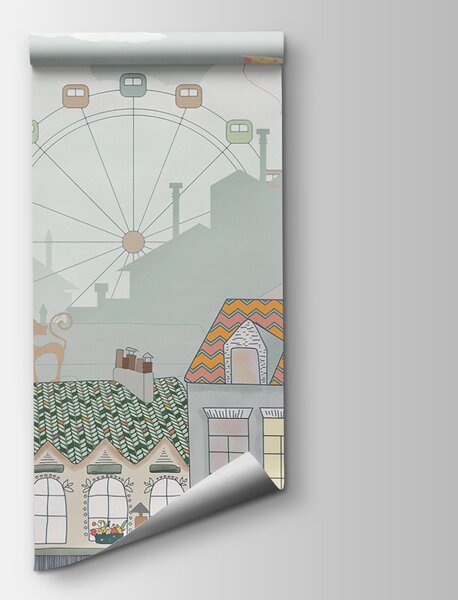 Fotótapéta Város, ahol sok épület és hőlégballon található, Városkép fotótapéta, Népszerű fotótapéta, u62119v3 - Tapeko.hu