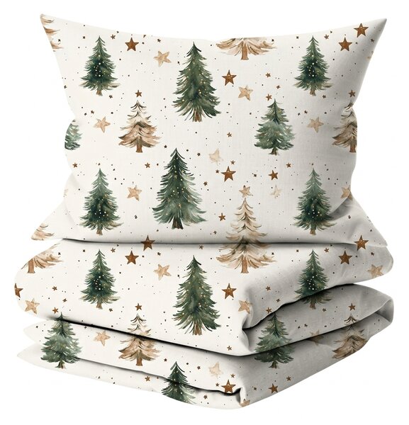 Pamut ágynemű CHRISTMAS FOREST színes kivitel Ágyneműhuzat mérete: 70 x 90 cm | 140 x 200 cm