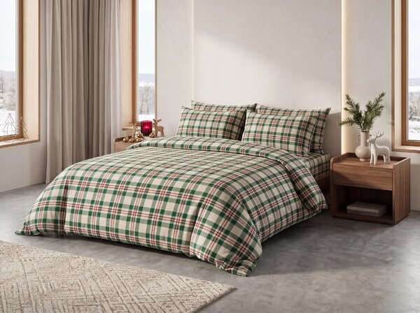Pamut ágynemű WINTER PLAID színes hotelzsebbel Ágyneműhuzat mérete: 70 x 90 cm | 140 x 200 cm