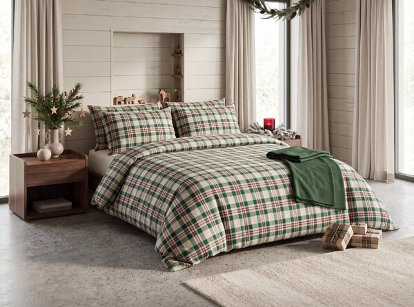 Pamut ágynemű WINTER PLAID színes hotelzsebbel Ágyneműhuzat mérete: 70 x 90 cm | 140 x 200 cm