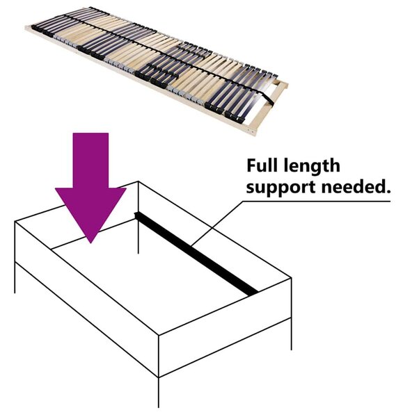 VidaXL Lécalap Barna 90 x 190 cm Tömör bükkfa
