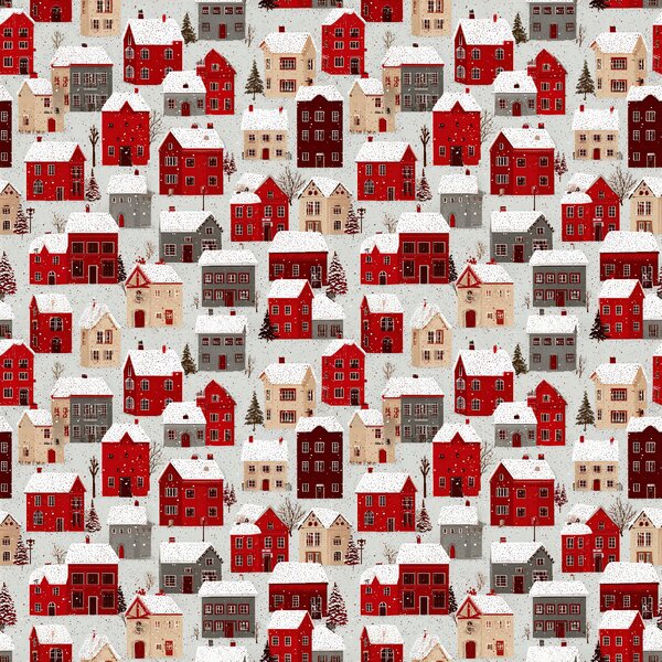 Pamut ágyneműhuzat MERRY VILLAGE színes Ágyneműhuzat mérete: 70 x 90 cm | 140 x 200 cm