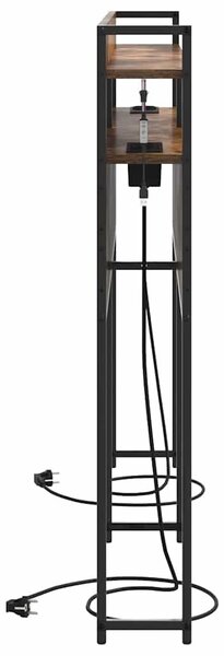 VidaXL Fejtámla LED -es lámpákkal Füstölt tölgy 150 cm Faanyag