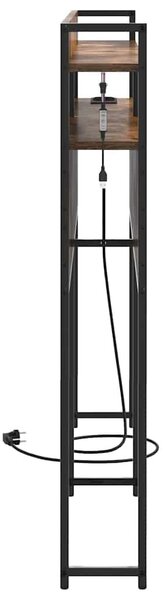 VidaXL Fejtámla LED -es lámpákkal Füstölt tölgy 135 cm Faanyag