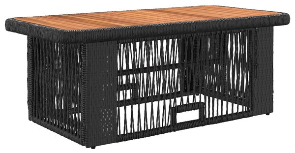 VidaXL Kert étkező szett párnával 4 pcs Fekete és Krém polirattan