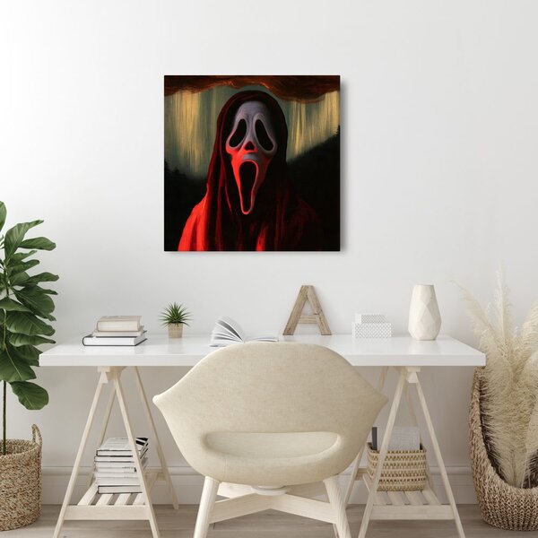 Kép horrorfigura vörös ég alatt