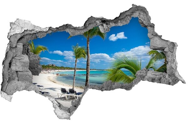 3d fali matrica lyuk a falban Maldív-szigetek strand