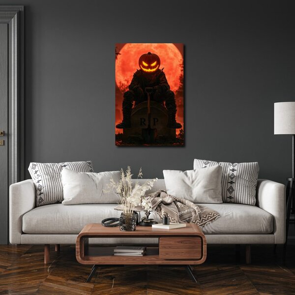 Kép halloweeni rémület vörös hold alatt