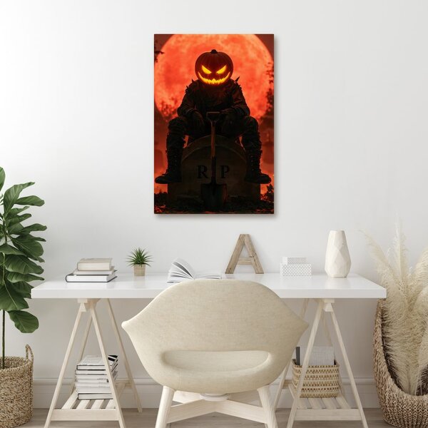 Kép halloweeni rémület vörös hold alatt