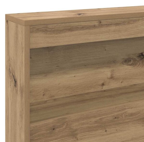 VidaXL Tároló fejtámla polcokkal kézműves tölgy 90 cm Faanyag