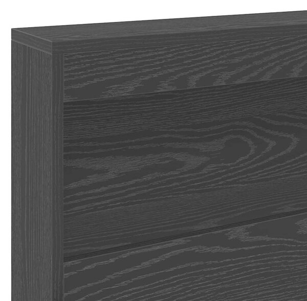 VidaXL Tároló fejtámla polcokkal tárolóval Musta tammi 160 cm Faanyag