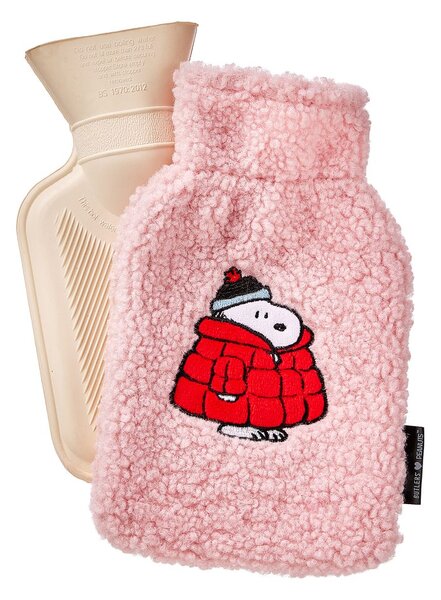PEANUTS melegvizes párna 22cm , Snoopy kabátban