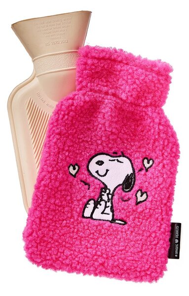 PEANUTS melegvizes párna 22cm , Snoopy rózsaszín