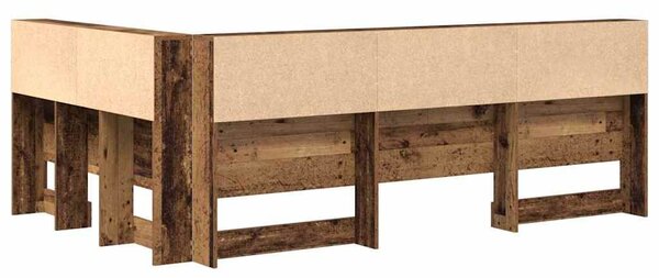 VidaXL Tároló fejtámla Öreg fa 207,5 x 137,5 x 76,5 cm Faanyag
