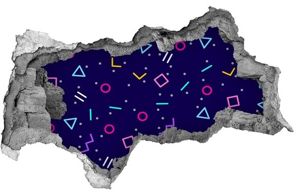 3d fali matrica lyuk a falban Geometriai háttér