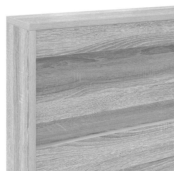 VidaXL Tároló fejtámla polcokkal tárolóval Szürke sonoma 90 cm Faanyag