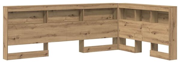 VidaXL Tároló fejtámla Artisan tölgy 207,5 x 137,5 x 76,5 cm Faanyag