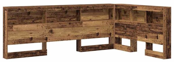 VidaXL Tároló fejtámla Öreg fa 207,5 x 137,5 x 76,5 cm Faanyag