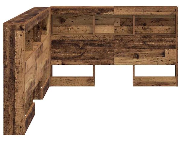VidaXL Tároló fejtámla Öreg fa 207,5 x 137,5 x 76,5 cm Faanyag
