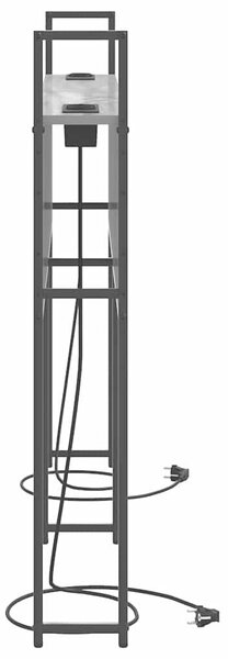 VidaXL Tárolós Fejtámla Töltő Állomással Szürke sonoma 150 cm Faanyag