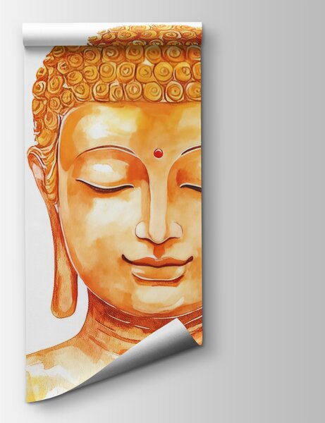Fotótapéta Virágokkal díszített Buddha-festmény, Absztrakt fotótapéta, Népszerű fotótapéta, w04005 - Tapeko.hu