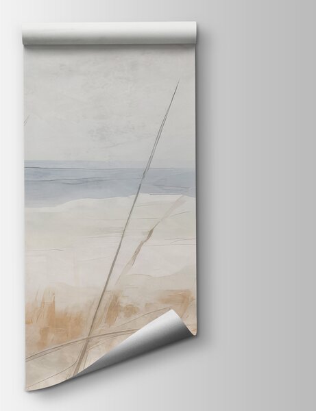 Fotótapéta Festmény, amelyen egy magas fűvel borított strand látható, Természet fotótapéta, Népszerű fotótapéta, w03973 - Tapeko.hu