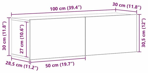 VidaXL TV szekrény garnitúra 5 pcs Fekete tölgy Faanyag