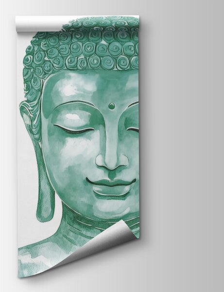 Fotótapéta Virágokkal díszített Buddha-festmény, Virágos fotótapéta, Népszerű fotótapéta, w04005v3 - Tapeko.hu