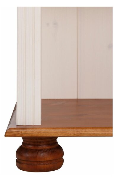 Fehér-natúr színű borovi fenyő könyvespolc 70x181 cm Ella – Støraa