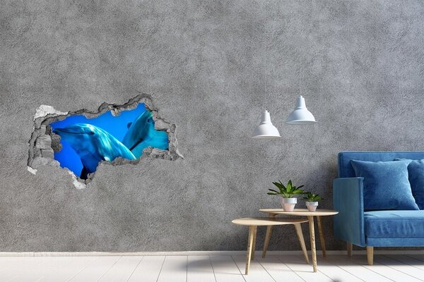 3d fali matrica lyuk a falban Két delfin