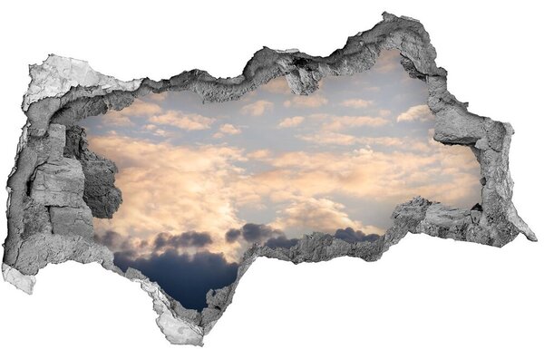 3d fali matrica lyuk a falban Felhők az égen