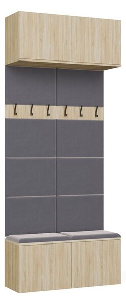 Aldabra HAGA II 2W előszobafal 100x35x238 cm, sonoma