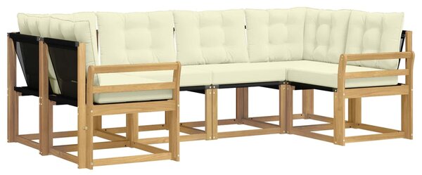 VidaXL Kültéri kanapé szett párnával 6 pcs Fehér és Krém színű